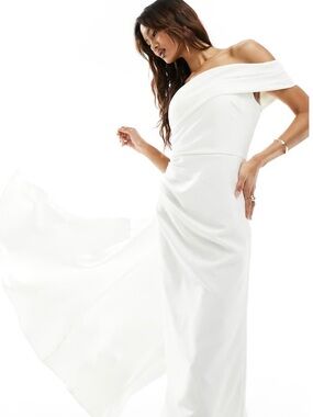 Jarlo London - Women's White One-Shoulder Maxi Dress